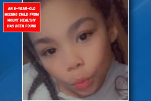 An 8-year-old missing child from Mount Healthy has been found