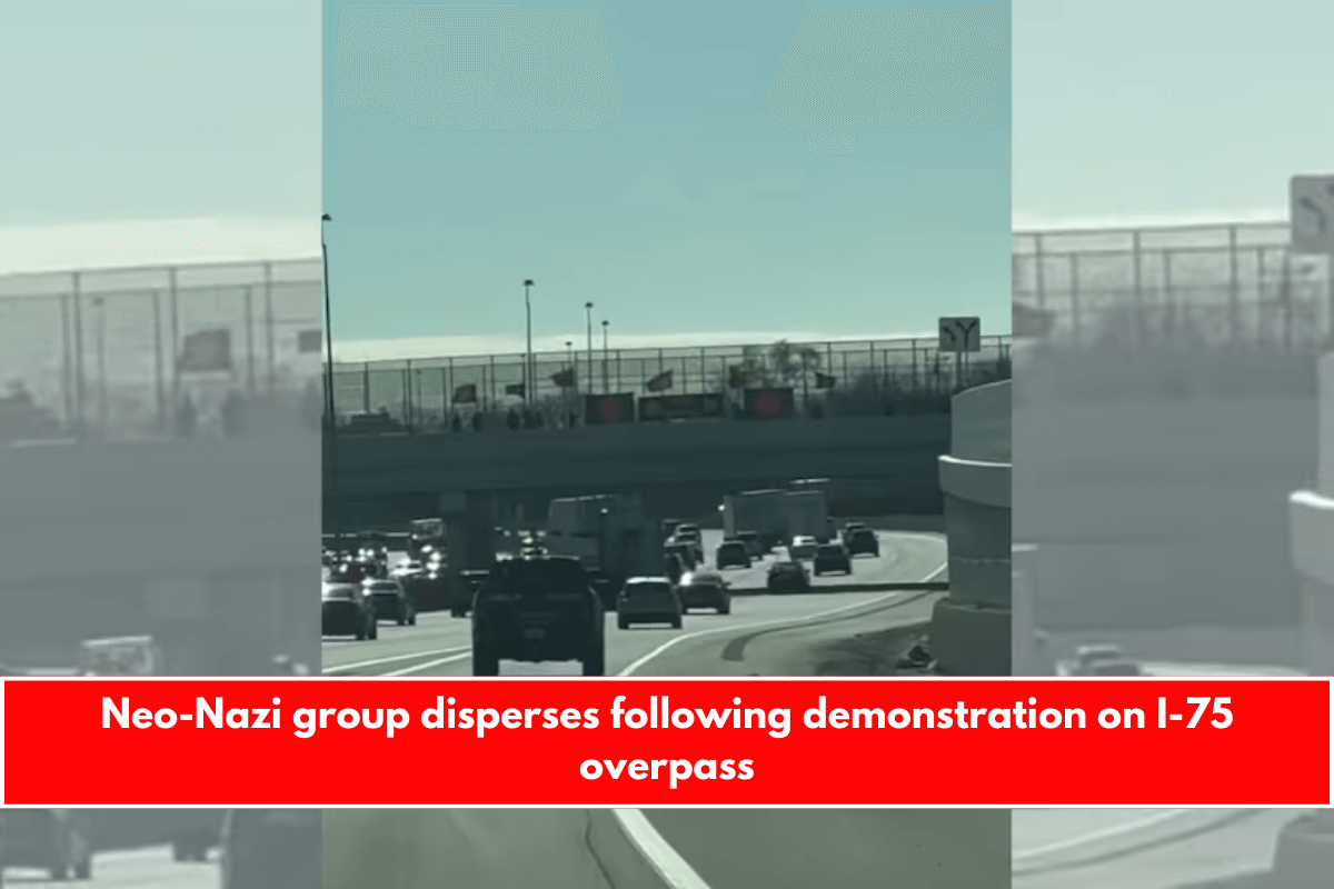 Neo-Nazi group disperses following demonstration on I-75 overpass