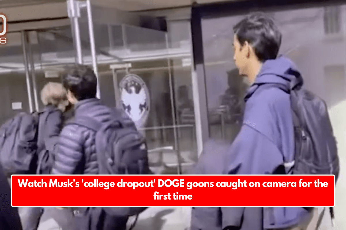 Watch Musk's 'college dropout' DOGE goons caught on camera for the first time