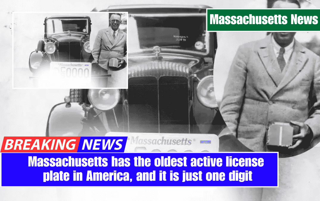 Massachusetts has the oldest active license plate in America, and it is just one digit