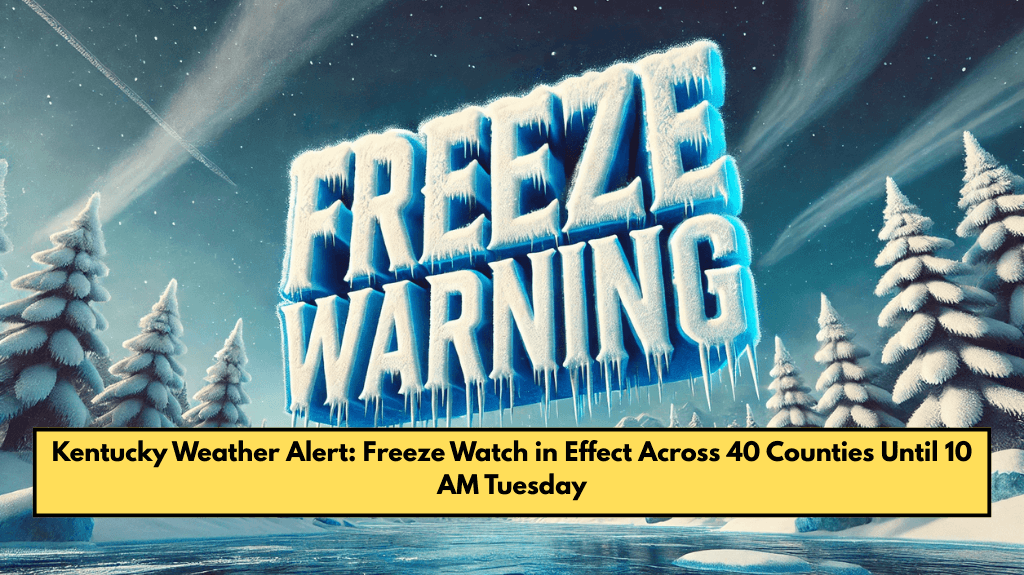 Kentucky Weather Alert: Freeze Watch in Effect Across 40 Counties Until 10 AM Tuesday