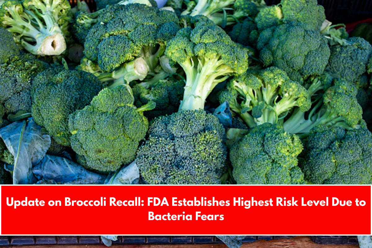 Update on Broccoli Recall: FDA Establishes Highest Risk Level Due to Bacteria Fears